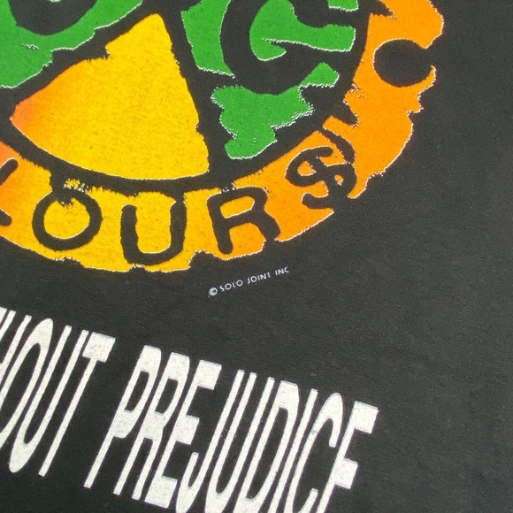 Vintage CROSS COLOURS Shirt XL Black‎ Stop D Violence Power 106 1990s Rapper USA - Picture 12 of 15